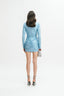 Long Sleeve Crystal Light Blue Dress